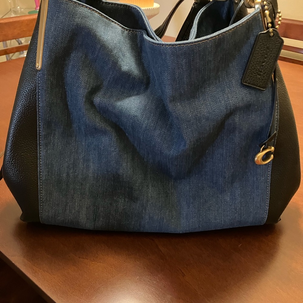 Coach Denim and Leather Handbag